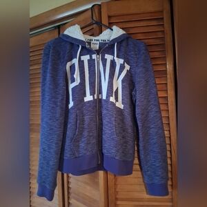 PURPLE VICTORIA'S SECRET PINK HOODIE/JACKET. SMALL.